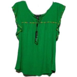 NWT Kelly☘️ Ruffle Sleeveless Top S